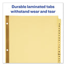 Avery Preprinted Laminated Tab Dividers with Gold Reinforced Binding Edge, 25-Tab, A to Z, 11 x 8.5, Buff, 1 Set