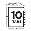 Avery Customizable TOC Ready Index Multicolor Tab Dividers, 10-Tab, 1 to 10, 11 x 8.5, White, Contemporary Color Tabs, 1 Set