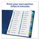 Avery Customizable TOC Ready Index Double Column Multicolor Tab Dividers, 24-Tab, 1 to 24, 11 x 8.5, White, 1 Set