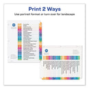 Avery Customizable Table of Contents Ready Index Dividers with Multicolor Tabs, 26-Tab, A to Z, 11 x 8.5, White, 1 Set