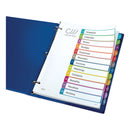 Avery Customizable TOC Ready Index Multicolor Tab Dividers, 12-Tab, 1 to 12, 11 x 8.5, White, Contemporary Color Tabs, 1 Set