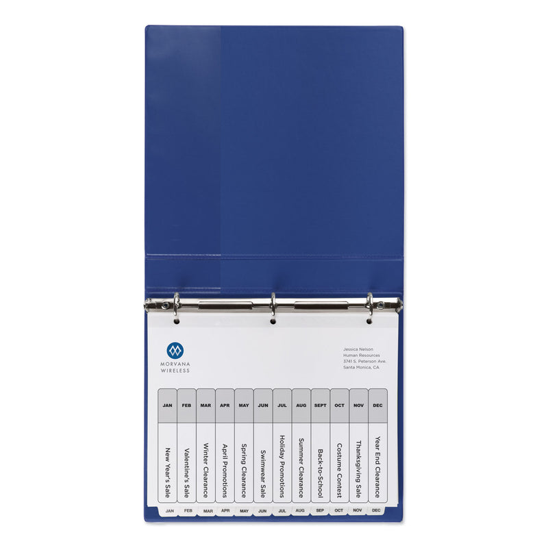 Avery Customizable TOC Ready Index Black and White Dividers, 12-Tab, Jan. to Dec., 11 x 8.5, 1 Set