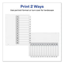 Avery Customizable TOC Ready Index Black and White Dividers, 12-Tab, 1 to 12, 11 x 8.5, 1 Set