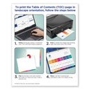 Avery Customizable TOC Ready Index Multicolor Tab Dividers, Uncollated, 10-Tab, 1 to 10, 11 x 8.5, White, 24 Sets