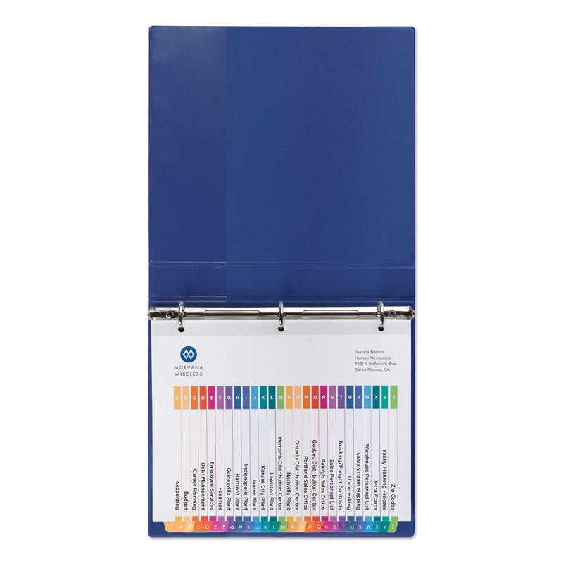 Avery Customizable TOC Ready Index Multicolor Tab Dividers, 26-Tab, A to Z, 11 x 8.5, White, Traditional Color Tabs, 1 Set