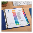 Avery Customizable TOC Ready Index Multicolor Tab Dividers, 15-Tab, 1 to 15, 11 x 8.5, White, Traditional Color Tabs, 1 Set