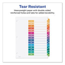 Avery Customizable TOC Ready Index Multicolor Tab Dividers, 15-Tab, 1 to 15, 11 x 8.5, White, Traditional Color Tabs, 6 Sets