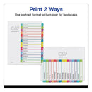 Avery Customizable TOC Ready Index Multicolor Tab Dividers, 15-Tab, 1 to 15, 11 x 8.5, White, Contemporary Color Tabs, 1 Set