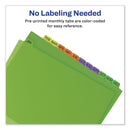 Avery Durable Preprinted Plastic Tab Dividers, 12-Tab, A to Z, 11 x 8.5, Assorted, 1 Set