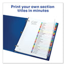 Avery Customizable TOC Ready Index Multicolor Tab Dividers, 26-Tab, A to Z, 11 x 8.5, White, Contemporary Color Tabs, 1 Set