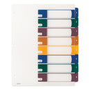 Avery Customizable Table of Contents Ready Index Dividers with Multicolor Tabs, 8-Tab, 1 to 8, 11 x 8.5, Translucent, 1 Set