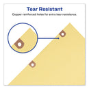 Avery Preprinted Black Leather Tab Dividers w/Copper Reinforced Holes, 25-Tab, A to Z, 11 x 8.5, Buff, 1 Set