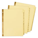 Avery Preprinted Laminated Tab Dividers with Gold Reinforced Binding Edge, 12-Tab, Jan. to Dec., 11 x 8.5, Buff, 1 Set