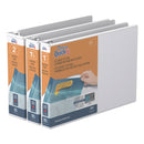 Stride QuickFit Landscape Spreadsheet Round Ring View Binder, 3 Rings, 1" Capacity, 11 x 8.5, White