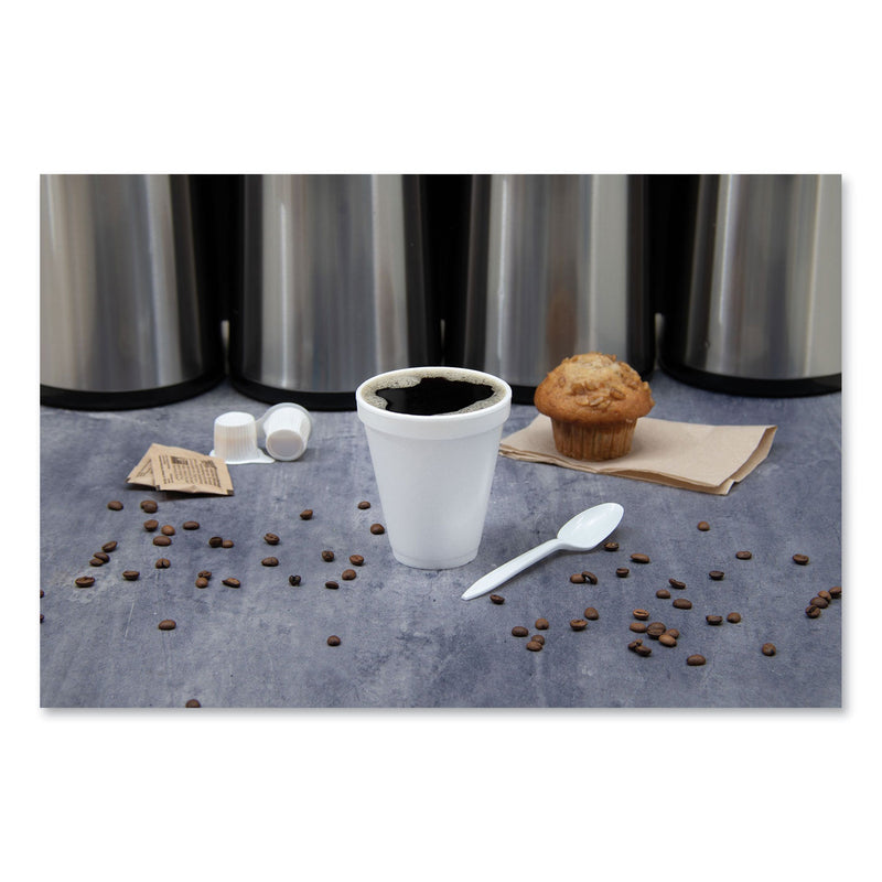 Dart Foam Drink Cups, 12 oz, White, 1,000/Carton