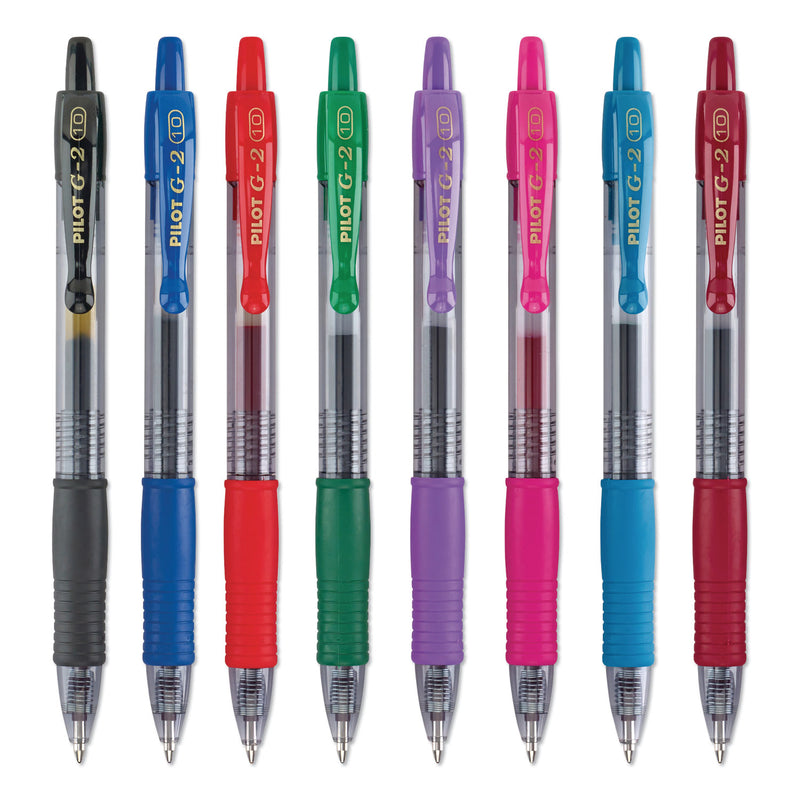 Pilot G2 Premium Gel Pen Convenience Pack, Retractable, Bold 1 mm, Assorted Ink and Barrel Colors, 8/Pack