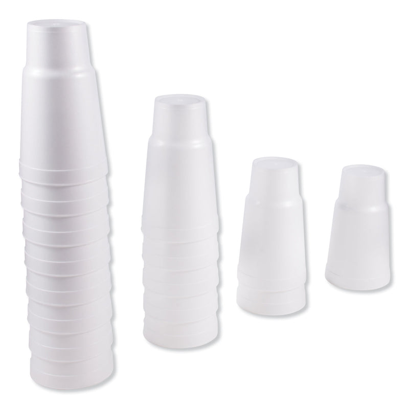 Dart Foam Drink Cups, 32 oz, White, 16/Bag, 25 Bags/Carton