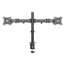 Alera AdaptivErgo Pole-Mounted Dual Monitor Arm for 30" Monitors, 360 deg Rotation, 30 deg Tilt, 360 deg Pan, Black, Supports 22 lb