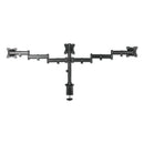 Alera AdaptivErgo Pole-Mount Triple Arm for 27" Monitors, 360 deg Rotation, +45/-45 deg Tilt, 45 deg Pan, Black, Supports 17.6 lb