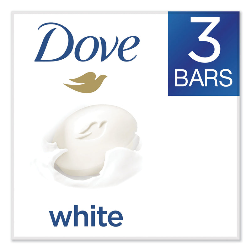 Dove White Beauty Bar, Light Scent, 3.17 oz, 3/Pack
