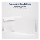 Avery Half-Fold Greeting Cards with Envelopes, Inkjet, 65 lb, 5.5 x 8.5, Textured Uncoated White, 1 Card/Sheet, 30 Sheets/Box