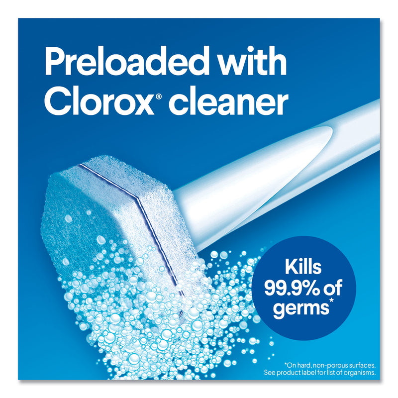 Clorox ToiletWand Disposable Toilet Cleaning System: Handle, Caddy and Refills, White, 6/Carton