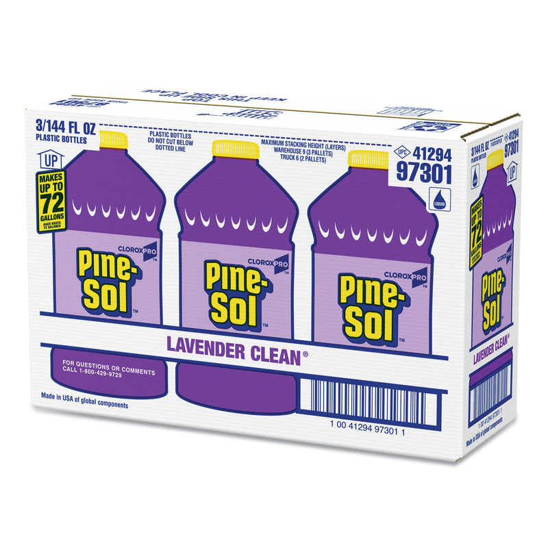 Pine-Sol All Purpose Cleaner, Lavender Clean, 144 oz Bottle, 3/Carton