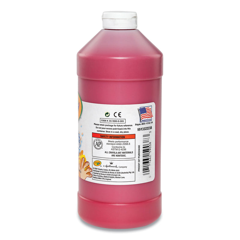 Crayola Washable Fingerpaint, Red, 32 oz Bottle