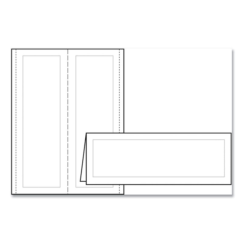 Avery Large Embossed Tent Card, White, 3.5 x 11, 1 Card/Sheet, 50 Sheets/Box