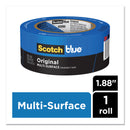 ScotchBlue Original Multi-Surface Painter's Tape, 3" Core, 2" x 60 yds, Blue
