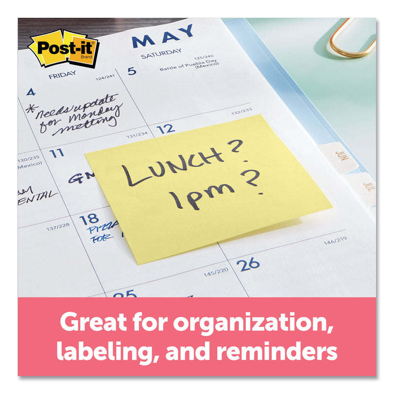 Post-it Original Pads in Canary Yellow, 3" x 3", 100 Sheets/Pad, 12 Pads/Pack