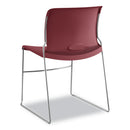 HON Olson Stacker High Density Chair, Supports Up to 300 lb, Mulberry Seat/Back, Chrome Base, 4/Carton