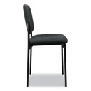 HON VL606 Stacking Guest Chair without Arms, Supports Up to 250 lb, Charcoal Seat/Back, Black Base