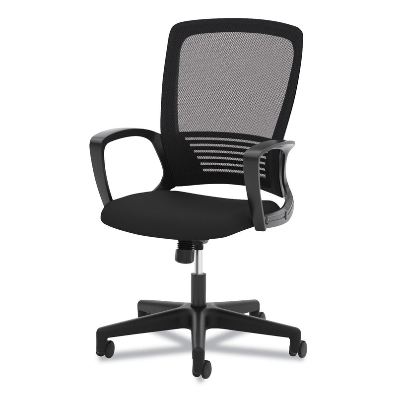 HON HVL525 Mesh High-Back Task Chair, Supports Up to 250 lb, 17" to 22" Seat Height, Black
