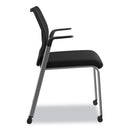 HON Nucleus Series Multipurpose Stacking Chair, ilira-Stretch M4 Back, Supports Up to 300 lb, Black Seat/Back, Platinum Base