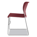 HON Olson Stacker High Density Chair, Supports Up to 300 lb, Mulberry Seat/Back, Chrome Base, 4/Carton