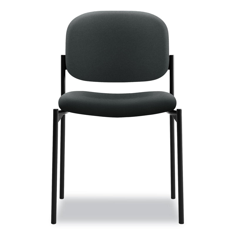 HON VL606 Stacking Guest Chair without Arms, Supports Up to 250 lb, Charcoal Seat/Back, Black Base