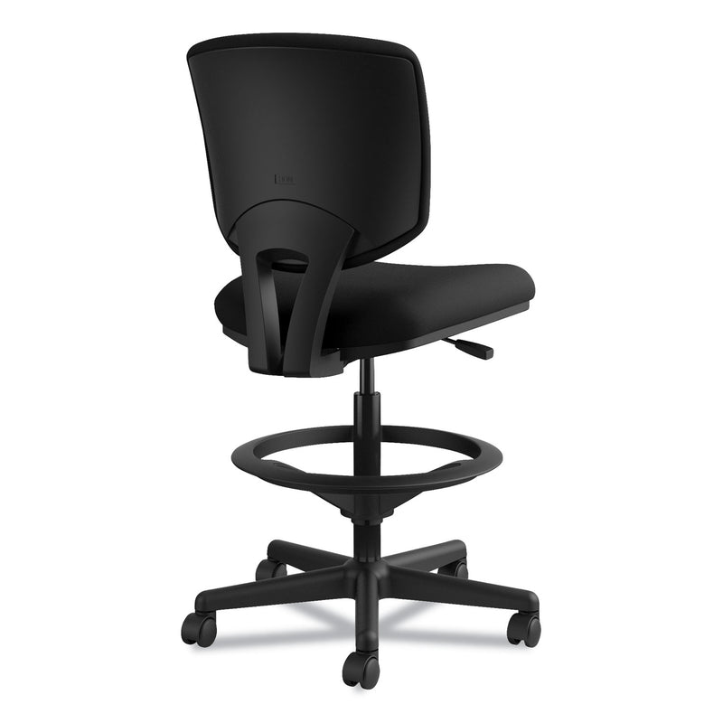 HON Volt Series Adjustable Task Stool, Supports Up to 275 lb, 22.88" to 32.38" Seat Height, Black