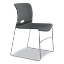 HON Olson Stacker High Density Chair, Supports Up to 300 lb, Lava Seat/Back, Chrome Base, 4/Carton