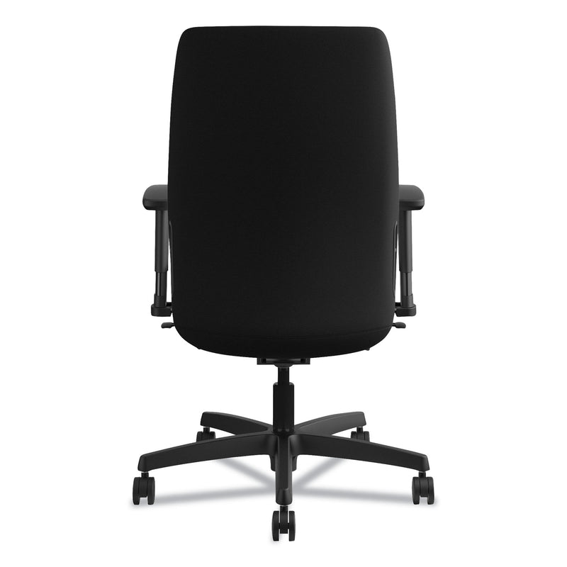 HON Endorse Upholstered Mid-Back Work Chair, Supports Up to 300 lb, 17.5" to 21.75" Seat Height, Black