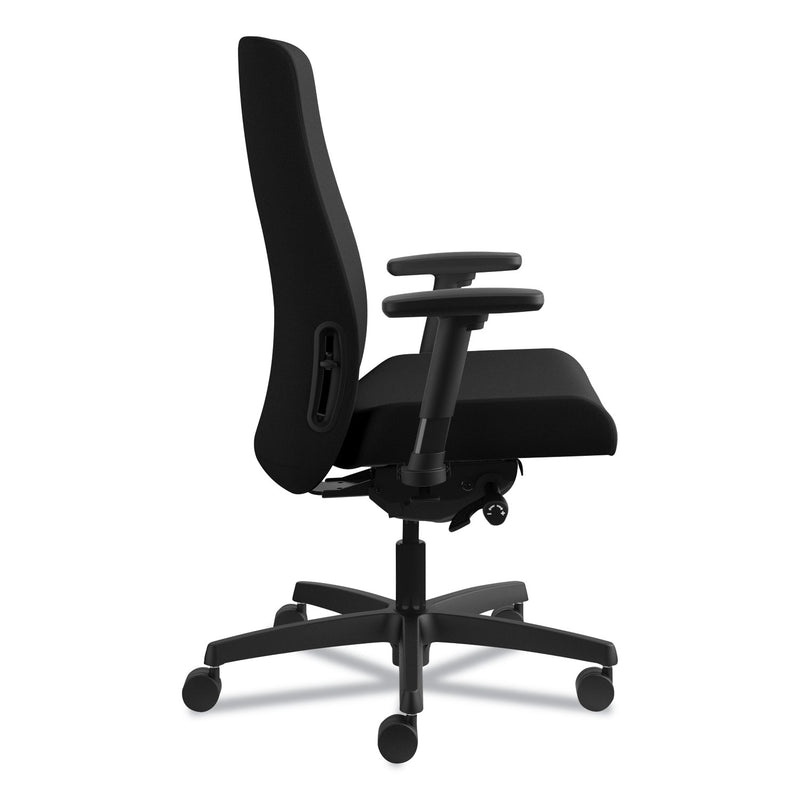 HON Endorse Upholstered Mid-Back Work Chair, Supports Up to 300 lb, 17.5" to 21.75" Seat Height, Black