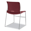 HON Olson Stacker High Density Chair, Supports Up to 300 lb, Mulberry Seat/Back, Chrome Base, 4/Carton