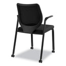 HON Nucleus Series Multipurpose Stacking Chair, ilira-Stretch M4 Back, Supports Up to 300 lb, Black