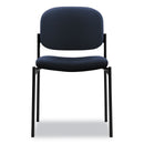 HON VL606 Stacking Guest Chair without Arms, Supports Up to 250 lb, Navy Seat/Back, Black Base