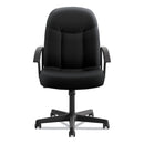 HON HVL601 Series Executive High-Back Chair, Supports Up to 250 lb, 17.44" to 20.94" Seat Height, Black