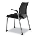 HON Nucleus Series Multipurpose Stacking Chair, ilira-Stretch M4 Back, Supports Up to 300 lb, Black Seat/Back, Platinum Base