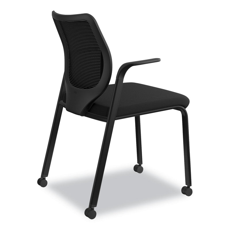 HON Nucleus Series Multipurpose Stacking Chair, ilira-Stretch M4 Back, Supports Up to 300 lb, Black
