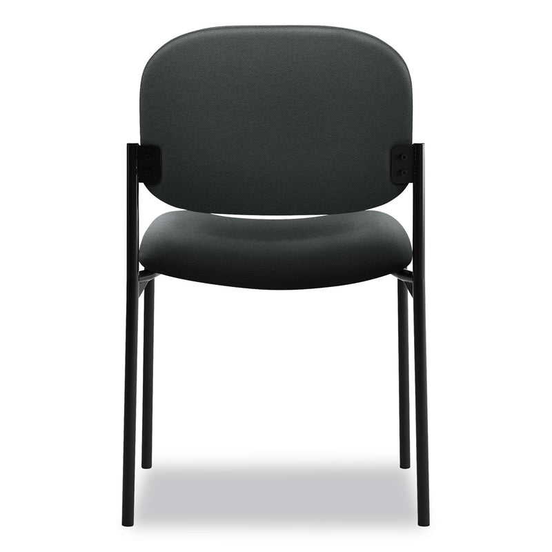 HON VL606 Stacking Guest Chair without Arms, Supports Up to 250 lb, Charcoal Seat/Back, Black Base