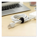 VELCRO ONE-WRAP Pre-Cut Thin Ties, 0.25" x 8", Black, 25/Pack