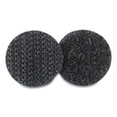 VELCRO Sticky-Back Fasteners, Removable Adhesive, 0.63" dia, Black, 15/Pack